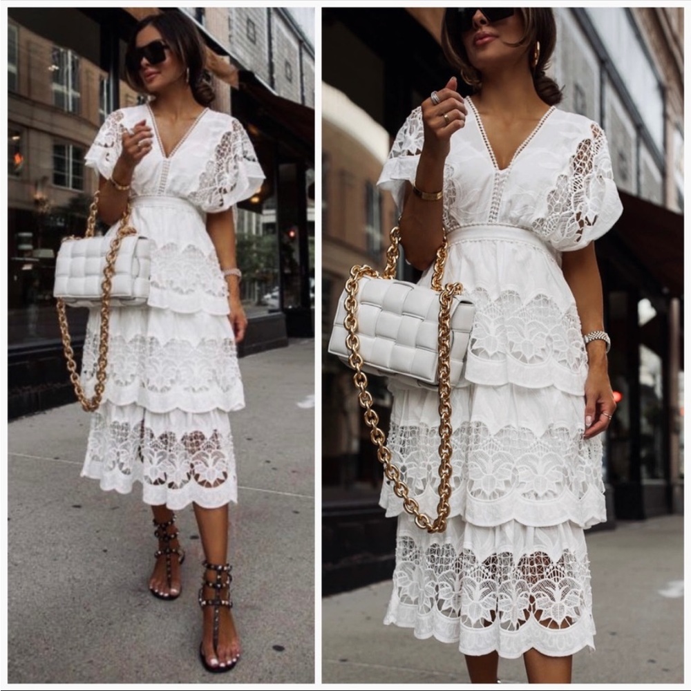Farm Rio Richelier Embroidered Midi Dress - Picture 16 of 16